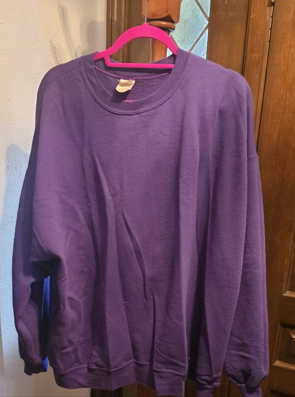 Hanes Purple EcoSmart Sweatshirt